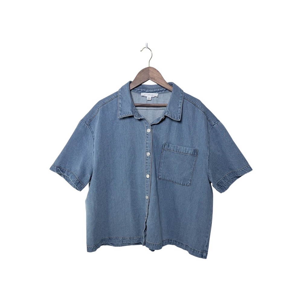 Jane and Delancey Light Blue Denim Button-Down Shirt